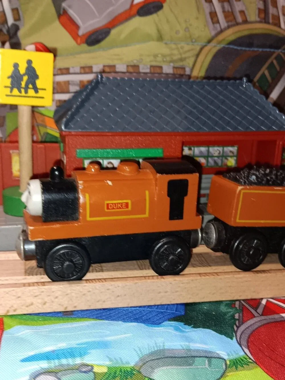 Thomas Wooden Railway Train Track Engine Duke Coal Tender